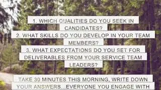 Monday  Morning Leadership - 12 Part Series - #Service Lesson(s) 8/12