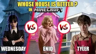 HOUSE WEDNESDAY vs HOUSE ENID vs HOUSE TYLER in Minecraft