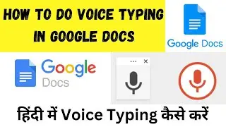 How to do Voice Typing in Google Docs | Voice Typing in any Language