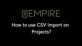 How to use CSV Import on Projects?