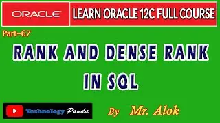#67 Oracle Tutorials | Rank & Dense Rank Function in Oracle by Mr. Alok