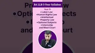 Details About BA LLB 5-Year Syllabus!🖐️
