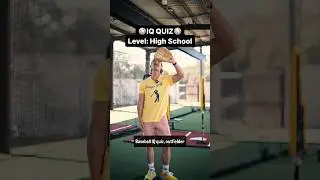Baseball Outfield IQ Test ⚾️ Level: HS  