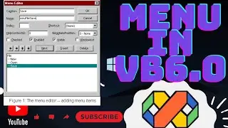 How to Create Menu in VB 6.0 / Menu Editor in Visual Basic 6.0 / Computer Project /