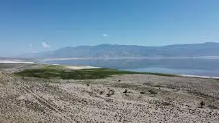 Owens Lake seen from a drone