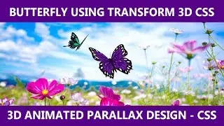 3D Animated Butterfly using HTML and CSS