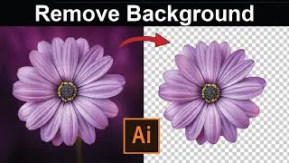 How to remove background in Adobe Illustrator | Cut Out image | Shorts