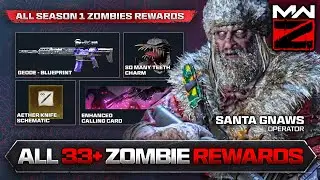 THE 33+ SEASON 1 ZOMBIES REWARDS & HOW TO UNLOCK THEM… (ALL MW3 ZOMBIES SEASON 1 REWARDS)