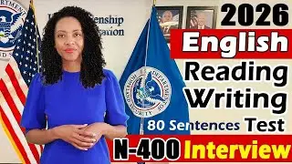 2024 OFFICIAL English Reading & Writing Test for the US Citizenship Interview N-400 Interview!!