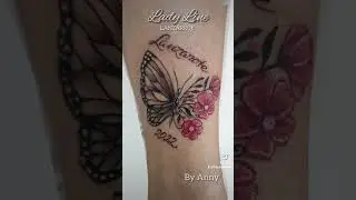 beautiful Butterfly tattoo by Anny #butterflytattoo #colourtattoo #lanzarotetattoo #puertodelcarmen