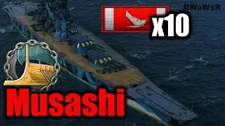 Musashi - 10 Kills - 240k DMG - World of Warships