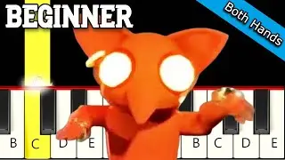 Toca Toca Toca - from Roblox Doors Anim. - Fast and Slow Piano Tutorial - Both Hands