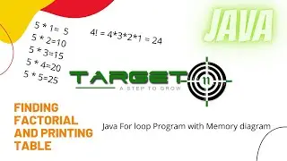 Java For Loop Part 2 | Finding Factorial and Printing Table Programs