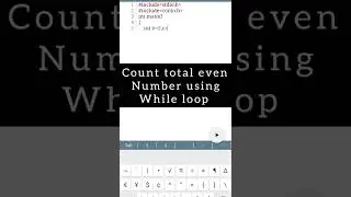 while loop and if statement program 🤔|| 