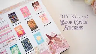 How to Make Book Cover Stickers for your Reading Journal 📚 Inkjet Printer & Cricut