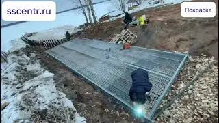 Лодочный гараж у реки, сварка из металла, sscentr.ru