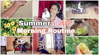 5 AM MORNING ROUTINE 🌞 : Realistic & Productive + Healthy habits | Summer Edition🌞
