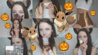 DIY Eevee Pokemon Halloween Costume + Makeup/Look+ Try on! | Ella Power