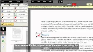 inserting checkmark