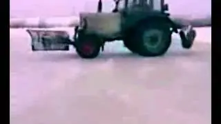 дрифт на трахторе, лучший дрифт на льду 2013