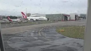 A330 Qantas Take-off from Sydney Kingsford Smith Airport