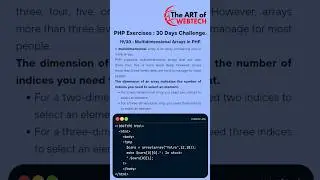 Series 19/30: Multidimensional arrays in PHP #php #arrays