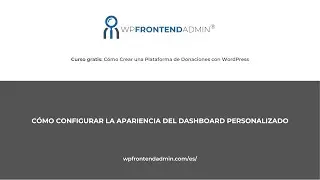 3- Configurar la Apariencia del Personalizado para tu Plataforma de Donaciones