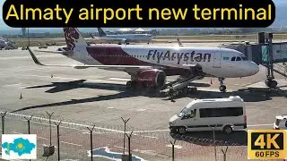 🔥Almaty airport. All new terminal [4K 60 fps] 🔥🛫