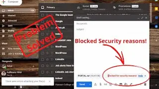 How To Solve Blocked for Security reasons | zip.rar.exe File | Send Large Files