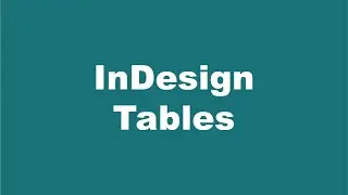 InDesign Tables