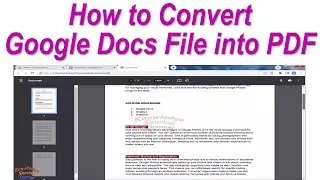 How to Convert Google Docs File into PDF ! How to Convert Google Doc to PDF