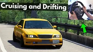 Drifting Cruising on Mountain Route - Assetto Corsa Wheel Cam Gameplay