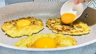 Just 3 ingredients! Just add eggs to your potatoes!It's so delicious!Light breakfast,lunch or dinner