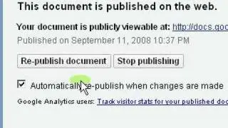 Publishing a Google Doc to the web
