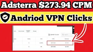 Adsterra Andriod Vpn Trick || live proof || Adsterra earning tricks