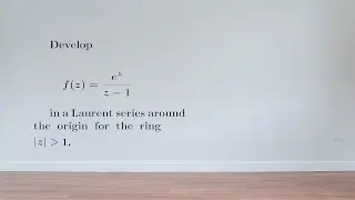 EX: Laurent series in outer ring