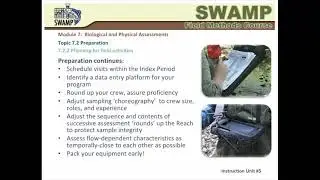 SWAMP FIELD METHODS MODULE 7 BIOLOGICAL AND PHYSICAL HABITAT ASSESSMENTS