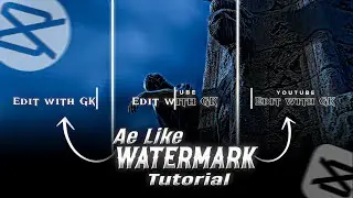 How to make Watermark on Capcut | white line watermark capcut Tutorial | Edit with GK