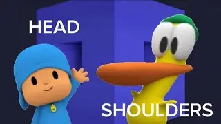 Testa spalle ginocchia dita e dei piedi con pocoyo | Esercizio canzoni per bambini