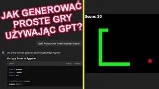 Jak generować proste gry używając GPT?
