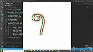 Draw colorful Snake Using Python Turtle Graphic