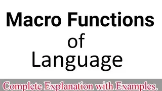 Macro functions of language 