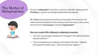 Grammar Orbit: Malapropisms