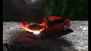Burning Audi RS7 | C4D