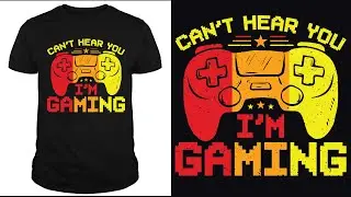 Vintage Gaming T-Shirt | Gamer T-Shirt | Custom Gaming T-Shirt Design | T-Shirt Design Tutorial