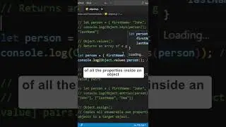 Object Method  values 