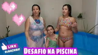 #Desafio na #piscina brincando de morto vivo com a mamãe