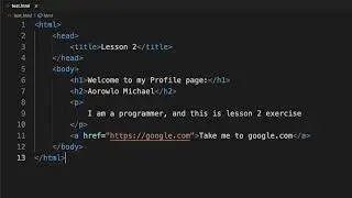 The Structure of HTML Web page - Exercise 2