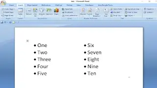 How to create bullet points in two columns in microsoft word