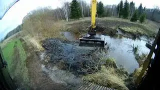 We clean the stream from beaver dams and rapids